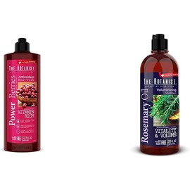 THE BOTANIST - Gel de Baño Power Berries 400 ml  Champú Aceite de Romero 591 ml