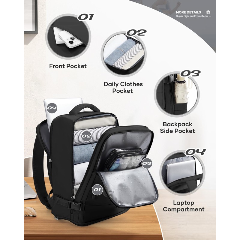 BJLFS Ryanair Vacuum Backpack Hand Luggage with Vacuum System Hand