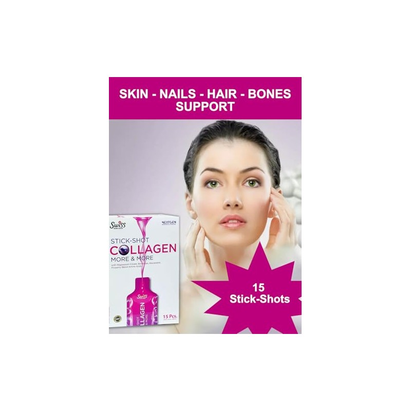 Swiss Stick-Shot Collagen More & More, 15 Pcs, with Magnesium
