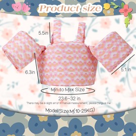 Toddler Swim Vest/Floaties for Kids | Learn to Swim Toddler 22-66 lbs,Puddle Vest for Boys & Girls (Orange)