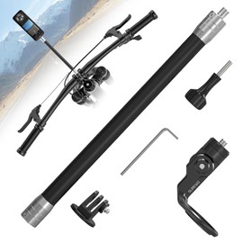 SUREWO Aluminum Motorcycle Bike Handlebar Mount for Insta360 X5,Bike Handlebar Selfie Stick Mount with Adjustable Aluminium Alloy Rod for Insta360 X4 X3 X2 X,DJI Action 5Pro/4/3,GoPro