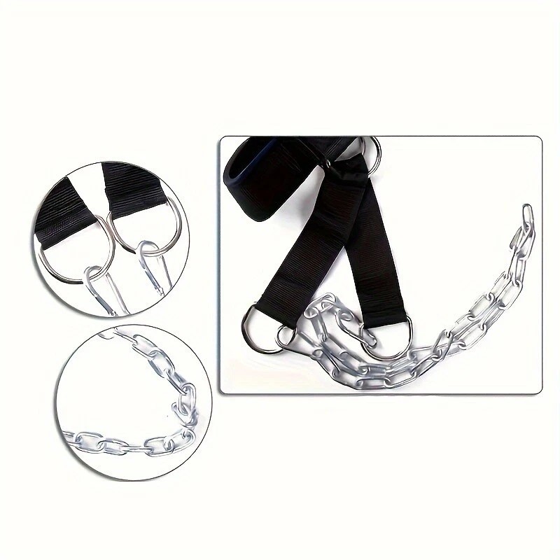 Unbranded Weightlifting Neck Training Band with Chain for Strength Exercises