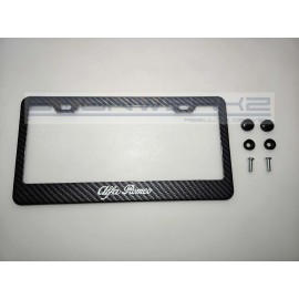 SIGNWERKZ Glowing Alfa Romeo Carbon Fiber Printed Stainless Steel license Plate Frame