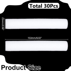 WADORN 40 Pieces 6 Inch White Foam Cylinders, Foam Rods Polystyrene Cylinders White Arts Modeling Foam Tube for DIY Modeling Crafts Floral Arrangements Arts Projects Christmas Ornament Supplies