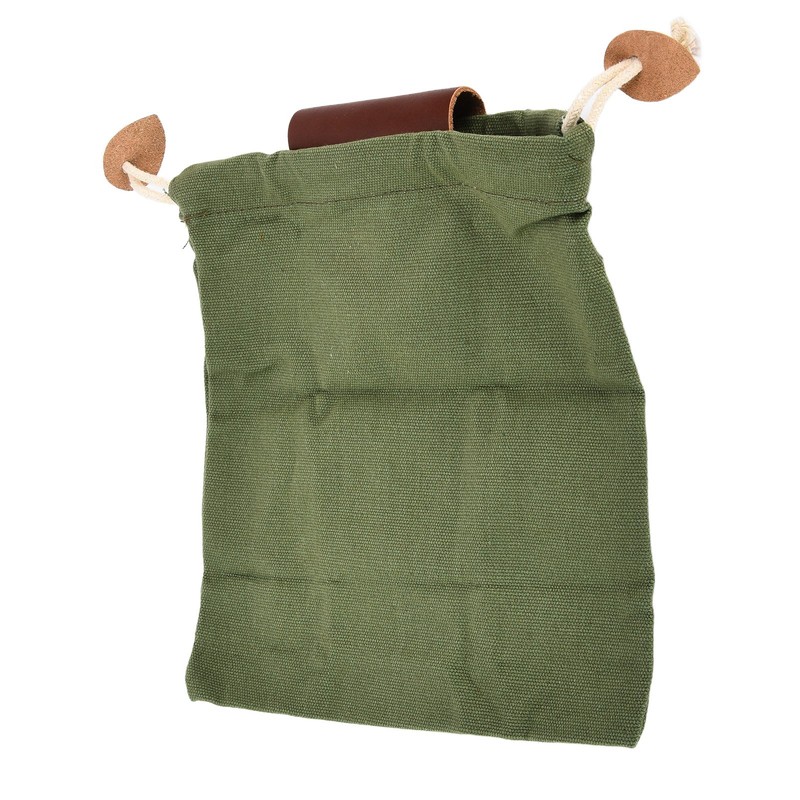 Leather Canvas Foraging Pouch Belt Fruit Picking Bag for Camping
