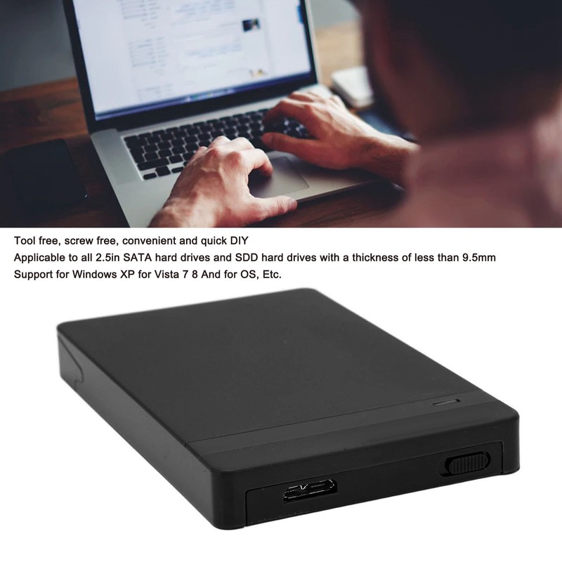2.5in Hard Drive Enclosure USB3.0 Plug and Play Mobile HDD