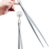 HINMAY 12-Inch Multipurpose Tweezer Food Tongs Stainless Steel Steak Clip