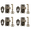 Mcredy 4 Sets Vintage Lock,2.1 Inch Retro Cabinet Drawer Locks