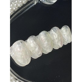 (3+1) Oil Glow Handmade Nail Tips - Midi Long Oval / (3+1) 유화글로우 수제네일팁 - 미디 롱 오발