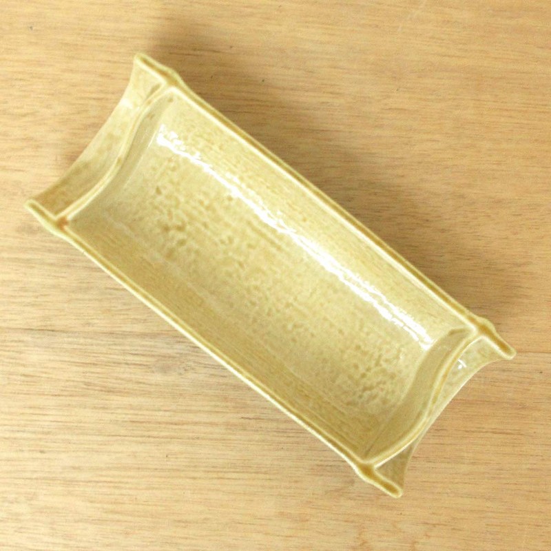Arrival Sushi Vase with Yellow Seto Bamboo Split One Way