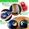 1.85'' Cloisonne Health Hand Balls Yin-Yang Chinese Meditation Baoding Feng