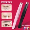 Stainless Steel Hair Eyebrow Tweezers Plucker Puller Beauty Nail Slanted