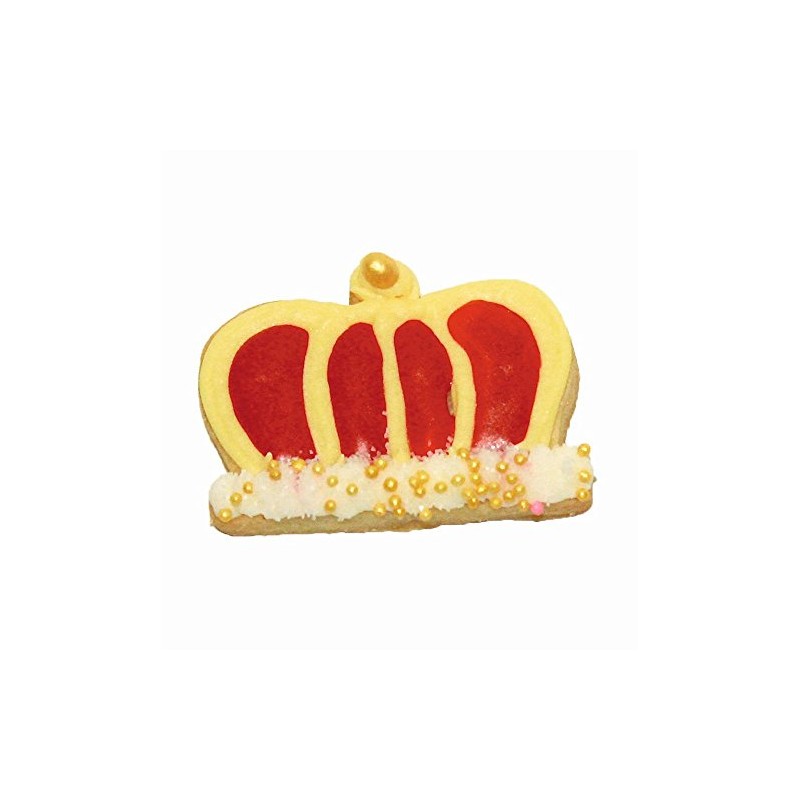 Ausstechform Krone, Ausstecher Edelstahl, 5cm, König, Diadem, Gold, Prinzessin