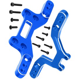 hopsupRC RC Front Rear Shock Tower Upgrade Parts for 1/14 Typhon GROM Mega 380 Brushed,1/14 Typhon GROM 223S DSC,Aluminum Front Rear Shock Tower Shock Mounts Set Hops Up.Navy Blue(2PCS)
