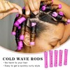 40 Pcs Perm Rods For Short Hair Purple Heatless Curl