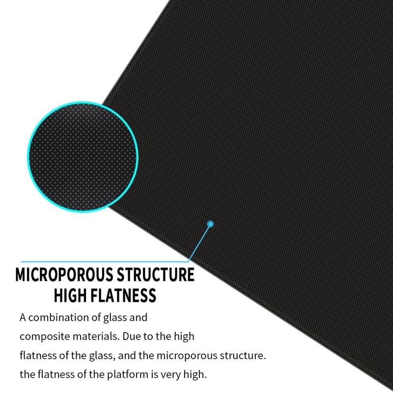 3D Printer Glass Platform 229x257x4mm Microporous Coating Tempered Glass Build