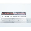Pair Set LT4 Supercharged Highly Polished Real Aluminum Emblems Badge
