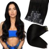 Full Shine Extensiones de Cabello Negro con Trama PU Invisible