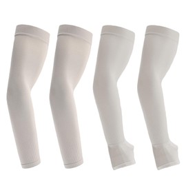 Pokumil Arm Cover, Men's, Set of 4, 2 Pieces with Finger Holes + 2 Without Finger Holes, UPF 50+, UV Protection, Gloves, Arm Cover, Cold Feeling, Sweat Absorbent, Quick Drying, Anti-Slip, Arm Cover,