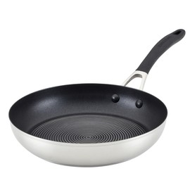 Circulon SteelShield Induction Frying Pan/Skillet with SteelShield Hybrid Stainless and Nonstick Technology, 10.25 Inch - Stainless Steel