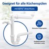 VIOKS Tube Odour Trap 1 1/2 Inch Space-Saving Siphon Washbasin