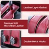 URIZZD 2PCS Leather Car Seat Hooks for Headrest, Vehicle Hanger