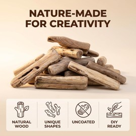 Craft Sticks, 20Pcs Mini Wood Log for Rustic Home Decor - Farmhouse Centerpiece Decor Twigs for DIY Craft Sticks