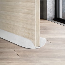 MOXVIO Home Double Under Door Draught Excluder, Water Proof Snow Proof 600D Oxford Fabric Door Draft Excluder, 70 to 90 cm Adjustable Door Draft Stopper, Premium Window Draught Excluder (White)