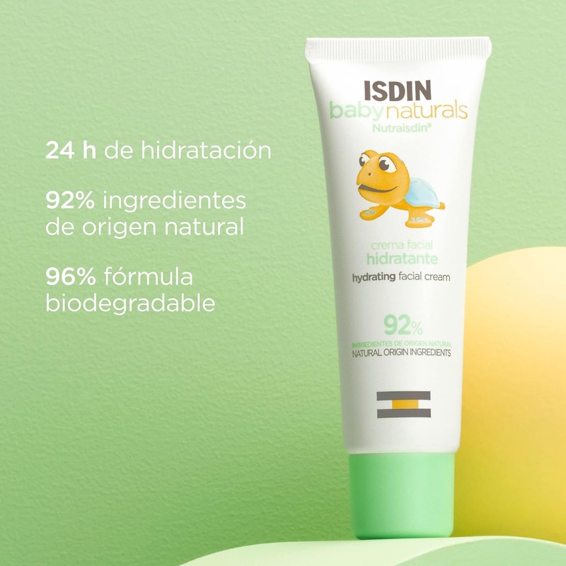 ISDIN BabyNaturals Crema Facial Hidratante Diaria 50ml: Piel Suave y