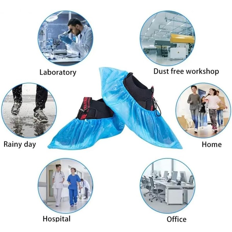 HOT BARGAINS 100 Pack (50 Pairs) Disposable Shoes Covers Waterproof