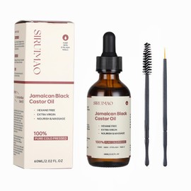 SIRUIMAO JAMAICAN CASTOR OIL (2O.Z) Pure, Cold Pressed, Stimulate Growth for Hair, Eyelashes, Eyebrows, Skin Nourishing and Body Massage (2O.Z (1 Bottle))