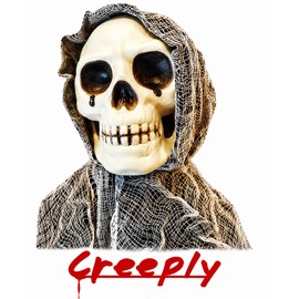 Halloween Skeleton Hanging Decoration for Parties and Haunted Spaces – Lightweight Skull Ghost Prop for Indoor & Outdoor Holiday Displays