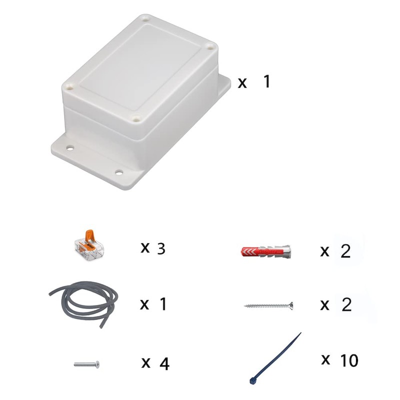 Junction Box ABS Housing 132 x 70 x 50 mm