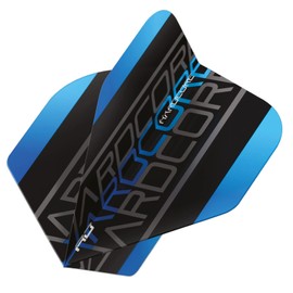 RED DRAGON Hardcore XT Blue Triple Dart Flights - 4 Sets Per Pack (12 Flights in Total)