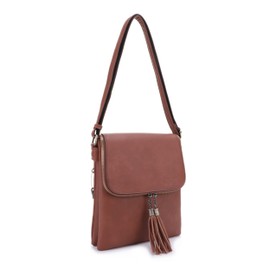JESSIE & JAMES Ella Concealed Carry Crossbody Bag with Lock and Key| Brown