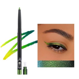 Erinde Lápiz Delineador de Ojos Camaleón Metálico, Lápiz Delineador de Ojos en Gel Brillante que Cambia de Color, Resistente al Agua y Duradero, Altamente Pigmentado,#04