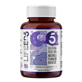 LIFEED Suplemento Alimenticio Sleep, Envase que contiene 60 Cápsulas  Cada porción aporta 630 mg. Contiene vitamina B6, citrato de magnesio. Ver el...