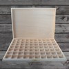 WooDeeDoo Shallow Slim Wooden Box With Clasp | 70 Compartments