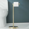 Free Standing Toilet Paper Holder Stand,Gold Bathroom Roll Tissue Dispenser,Rustproof