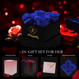 Nietiy Valentines Day Gifts for Her,Gifts for Mom,Blue Roses Flowers,Primw,Valentines Day Decorations for The Home,Birthday Gifts,Gifts for Parents,Fresh Flowers,Regalos para Mama