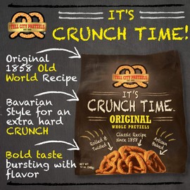 Tell City Pretzels Original Pretzel Twists - Old Fashioned Homestyle, Extra Crunchy Hard Pretzels - Bavarian Style, Rolled and Shaped by Hand - Original Flavor, 12 oz