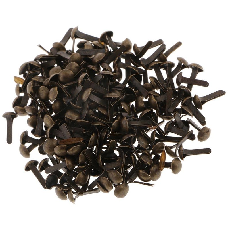 zalati Split Pins 200 Pieces Metal Paper Fasteners Round Head