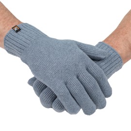 Evolution Knitwear Wool Knit Gloves - Super Soft Merino Wool - Made in the USA - Large - Harvest Brown
