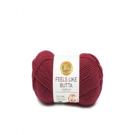 Lion Brand Yarn Feels Like Butta Yarn, Cranberry