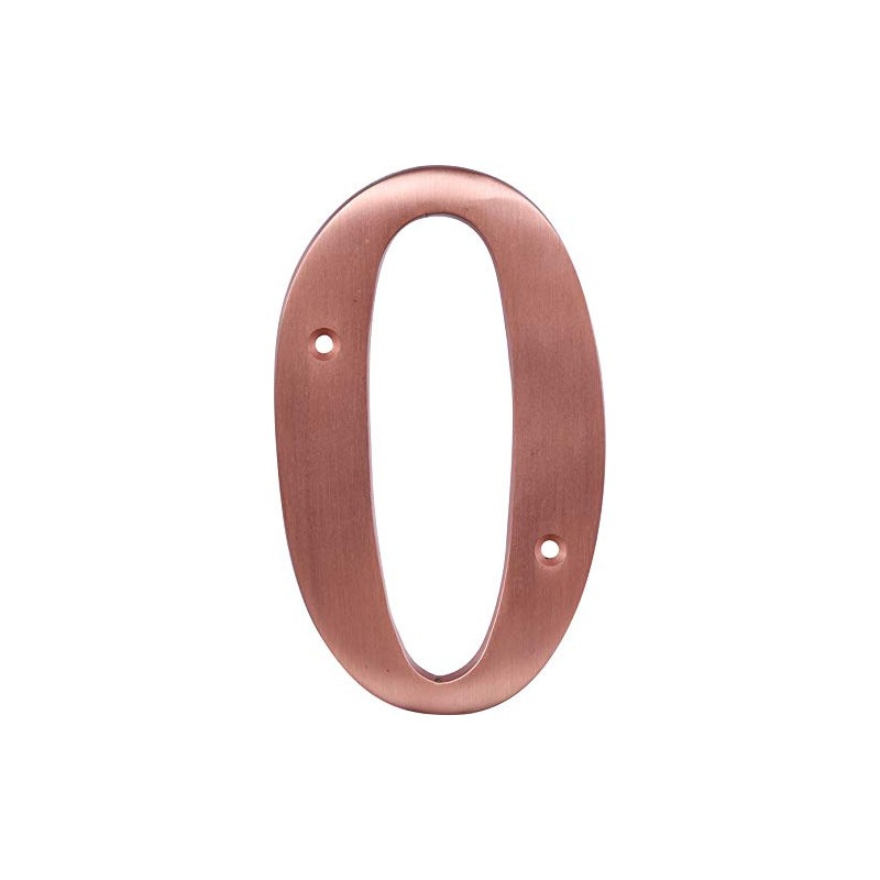 Distinctions 90590 Brushed Copper House Number 0, 5-Inch