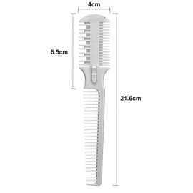 Dual Side Hair Thinning Comb Hair Cutter Comb Double Edge Hair Removal Comb Hair Cutting Scissor with Blade for Hair Thinning Cutting Styling,Silver
