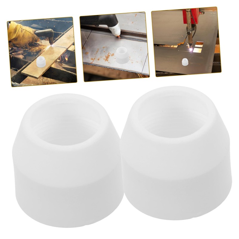 KONTONTY 10pcs Durable Ceramic Tig Welding Cups for Plasma Cutting