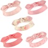Hudson Baby Infant Girl Cotton Headbands 5pk, Boho Flower, 0-24