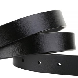 CMEIMEI Women's Genuine Leather Belt, Trendy Thin Waist Belt with Gold Square Buckle for Jeans, Pants, and Dresses, Black