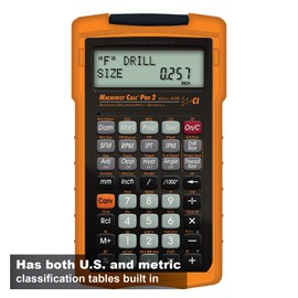 Calculated Industries 4088 Machinist Calc Pro 2 Advanced Machining Calculator | Speeds and Feeds, DOC, LOC and WOC for Materials and Tool settings | Machinists, Setters, Tool & Die Makers, Shop Owners